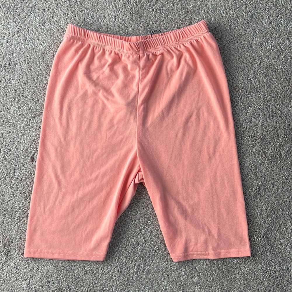 Miss guided, orange, petite cycling shorts size 0